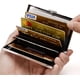 thumbnail image 2 of Paquete de 2 tarjeteros de crédito RFID de metal, funda protectora de acero inoxidable para tarjetas de crédito para hombres o mujeres oso de fresa Electrónica, 2 of 5