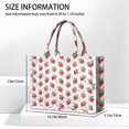 thumbnail image 3 of Large Capacity Tote Bag,Strawberry Plants Fruit Watercolor Handbag Fashion Luxury Tote Bag,15.7"x13"x 5.1" Inches,Laptop Compatible, 3 of 6