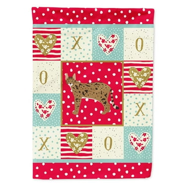 Carolines Treasures CK5695GF Savannah 1 Cat Love Flag Garden Size Small multicolor