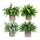 thumbnail image 4 of 4 piezas de plantas falsas Soledad en maceta bonsái artificial Estilo A, 4 of 10
