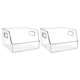 thumbnail image 2 of Organizador de cocina de 2 uds. Contenedor para servir alimentos, soporte para alimentos de cocina, caja de almacenamiento transparente para verduras, 2 of 5