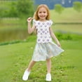 thumbnail image 5 of Vmvidoty Girls' Summer Shirts Cute Tops Ruffle Sleeve Crew Neck Casual Tees Purple 12 Years, 5 of 8