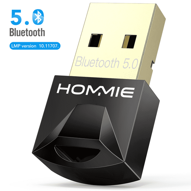 USB Bluetooth Adapter, Hommie USB Bluetooth 5.0 Dongle Receiver for PC Laptop Desktop Computer, Compatible with Windows 7/8/8.1/10 to Connect Headphones/Speakers/Mouse/Keyboard -