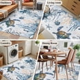 thumbnail image 5 of 3'x5' Area Rugs, Blue Turtle Coastal Indoor Outdoor Area Rug for Living Room Bedroom, Octopus Summer Beach Coral Starfish Seahorse Bathroom Rugs Kitchen Floor Carpet Mats Home Decor Aesthetic, 5 of 8