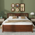 thumbnail image 4 of Gymax Queen Size Bed Frame w/ Headboard Wood Slat Support No Box Spring Needed, 4 of 10