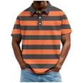 thumbnail image 2 of Men's Collared Shirts Short Sleeve with Pocket Big and Tall Solid Color Breathable Button Turndown Blouse, 2 of 5
