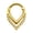 Gold 9#, variant on Titanium Micro Cubic Zirconia Hinged Nose Hoop Ring Body Jewelry Unisex