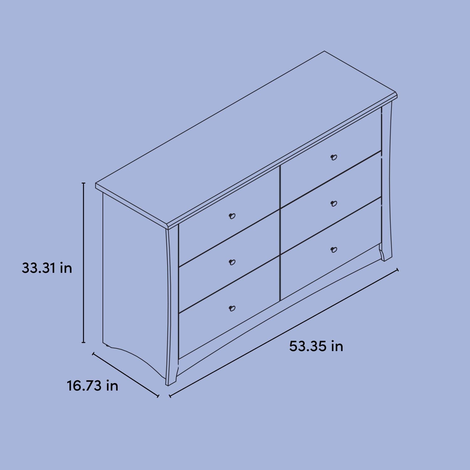 Storkcraft Crescent 6-Drawer Double Dresser