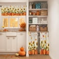 thumbnail image 2 of Mloabuc Fall Kitchen Window Curtains and Valances Set 36 Inch, Pumpkin Sunflowers Maple Leaves Vintage Orange Short Tier Curtain for Cafe Living Room Bathroom, Autumn 3 Pieces Set Kitchen Decor, 2 of 6