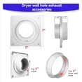 thumbnail image 4 of 2X Placa de Pared de Ventilación para Secadora con Manguera (4 Pulgadas, 8 Pies), Kit de Conector de Ventilación para Secadora con Bloqueo Giratorio, para Secadora de 4 Pulgadas A, 4 of 4
