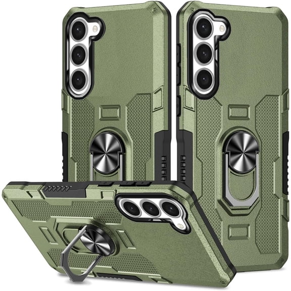 HCTian Case for Galaxy A25 Case, Samsung A25 SM-A256U Case, Heavy Duty Kickstand Holder Built-in Magnetic Car Mount Shockproof Camera Protective Phone Cover for Samsung Galaxy A25