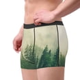 thumbnail image 4 of Balery Fog Forest Men's Boxer Briefs, Soft and Breathable Cotton Underwear with nylon Waistband-Medium, 4 of 9