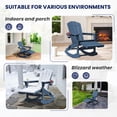 thumbnail image 4 of KINGYES Adirondack Rocking Chair with Retractable Ottoman and Cup Holders, HDPE Adirondack Rocker, Patio Rocking Chair for Porch, Patio, 4 of 9
