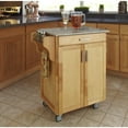 thumbnail image 2 of Homestyles Cuisine Cart Brown Wood Kitchen Cart-Finish:Natural,Option:Grey Granite, 2 of 2