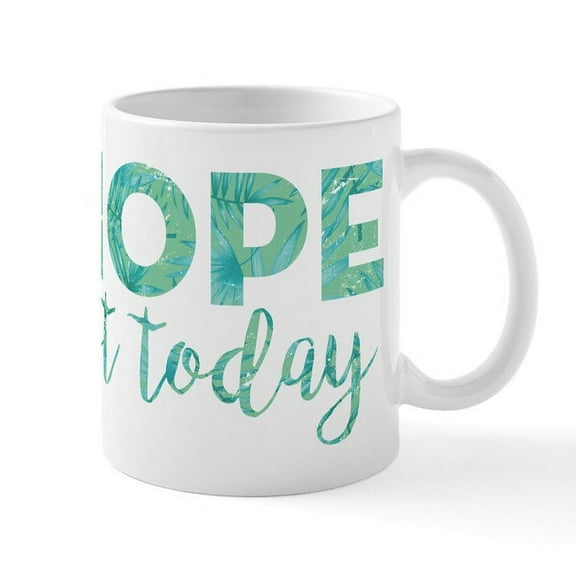 CafePress - Nope Not Today Print - 11 oz Ceramic Mug - Novelty Coffee Tea Cup