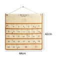 thumbnail image 5 of Riguas Calender Storage Bag Large Capacity Days Mark Multi Grids Hanging String Wall-mounted Storage Space Saving Strong Load-bearing Date Record Calender Organizer Pouch Household Stuff, 5 of 7