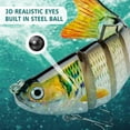 thumbnail image 4 of Bass Fishing Lure for Freshwater and Saltwater Lifelike Fishing Lures Multi Jointed Swimbait for Bass Trout Crappie Walleye Pike Fishing Gifts for Men, 4 of 7