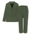 thumbnail image 4 of NMMUED Womens Suits Women Suits 2 Piece Set Business Casual Outfits for Women Blazer and Pants Set Women Fall Clothes for Women, Mint Green XXXL, 4 of 5