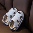thumbnail image 4 of LNMQLPDBS Baby Summer Sandals Open-Toe Outdoor Casual Summer Breathable Lightweight Shoes with Mesh Non-Slip Shoes for Boys and Girls 9-30 Months Unisex Baby Boys Girls Flat Sandals, 4 of 9