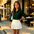 thumbnail image 6 of Kids' Collared T-Shirt Solid Cotton Three Quarter Sleeve Weekend Style Button Front, 6 of 6