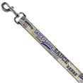 thumbnail image 2 of Buckle-Down Pet Leash, Dog Leash, Sauce Typography Collage Tan White Blue, 4 Feet Long 1.0 Inch Wide, 2 of 6