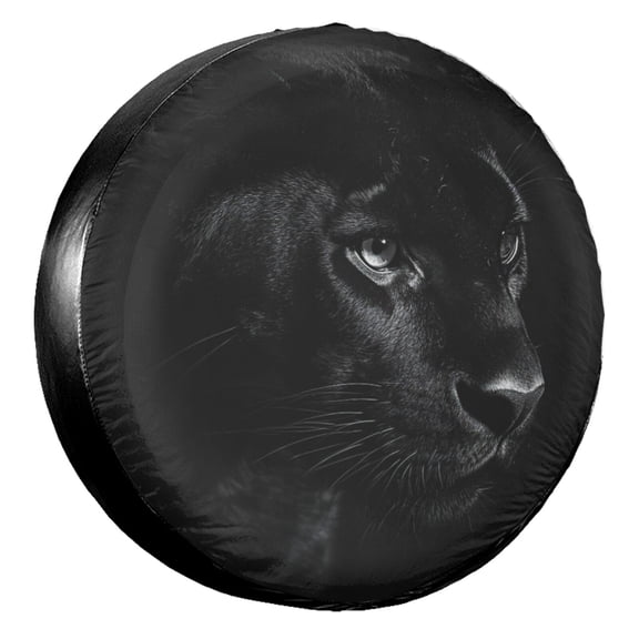 KAKALAD Black Panther 01 Spare Tire Cover Universal Vehicle Accessories Buckle Car Tools 14”in