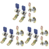 3 Sets Cabinet Locks with Keys for Cabinets Drawer Keyed Silver