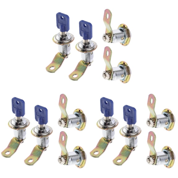 3 Sets Cabinet Locks with Keys for Cabinets Drawer Keyed Silver