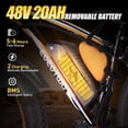 thumbnail image 6 of 26" Fat Tire Electric Bike for Adults, 1500W Peak Motor, 48V 20Ah Battery Up to 80 Miles, 30MPH Top Speed, 7-Speed, Front Suspension, Rear Rack, All-Terrain Off-Road E-Bike, 6 of 9