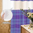 thumbnail image 4 of No Hook Shower Curtain, Buffalo Plaid Shower Curtains for Bathroom with See Through Top Window, Purple Blue Farmhouse Gingham Striped Waterproof & Washable Bath Curtain Extra Long 72"x84", 4 of 9