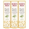 Burts Bees Toothpaste, Natural Flavor, Fluoride Free Purely White, Zen Peppermint, 4.7Oz 3 Count