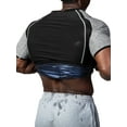 thumbnail image 5 of Black Sauna Workout Shirt for Men Sweat Suit Weight Loss Training Body Shaper Zipper Short Sleeve Slimming Shirt, 5 of 6