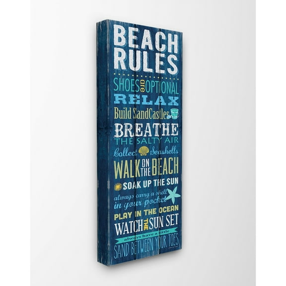 The Stupell Home Decor Collection Beach Rules Wall Art