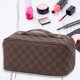 thumbnail image 5 of Bolso de maquillaje para mujer, bolso de maquillaje a cuadros de PU, para cosméticos, brochas de maquillaje, 5 of 7