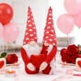 thumbnail image 6 of Valentines Day Gnomes Plush Gifts Cute Vlanetine's Day Decorative Gnome Mr and Mrs Swedish Tomte Doll Valentine Dwarf Elf Gonk Ornaments for Tiered Tray Tabletop, 6 of 7