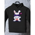 thumbnail image 3 of Cool Bunny W Sunglasses Hoodie Toddler -Image by Shutterstock,  5 Toddler, 3 of 4