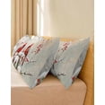 thumbnail image 4 of Christmas Throw Pillow Covers, Red Birds Snowflake Berry Botanical Soft Breathable Pillow Cases with Invisible Zipper for Sleeping, Long Body Pillowcases for Couch Bed Sofa Chair 20x54 Inches, 4 of 6