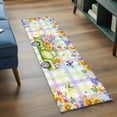 thumbnail image 3 of Runner Rug 2'x6', Watercolor Truck Flowers Washable Non-Slip Hallway Runner Rugs, Spring Butterflies Botanical Plaid Bedside Rugs Floor Mats Carpet Runners for Kitchen Bathroom Laundry Room, 3 of 8