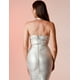 thumbnail image 2 of Vestido de noche Bella Barnett Halter Bodycon sin espalda plateado, 2 of 4