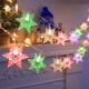 thumbnail image 1 of Fiudx Decoración del hogar Luces navideñas, 10 luces LED con forma de copo de nieve, luces que funcionan con pilas para dormitorio, patio, habitación, jardín, fiesta, hogar, decoración navideña, deco, 1 of 6