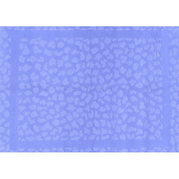 Ahgly Company Machine Washable Indoor Rectangle Abstract Blue Modern Area Rugs, 2' x 4'
