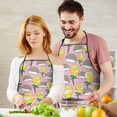 thumbnail image 5 of Pink Hedgehog Rose Pattern Apron-Garden Aprons for Women with Pockets-Cotton Linen Waterproof Kitchen Cooking Gardening Aprons Adjustable for Kitchen,Cooking,BBQ and Salon 33x27 Inch, 5 of 7