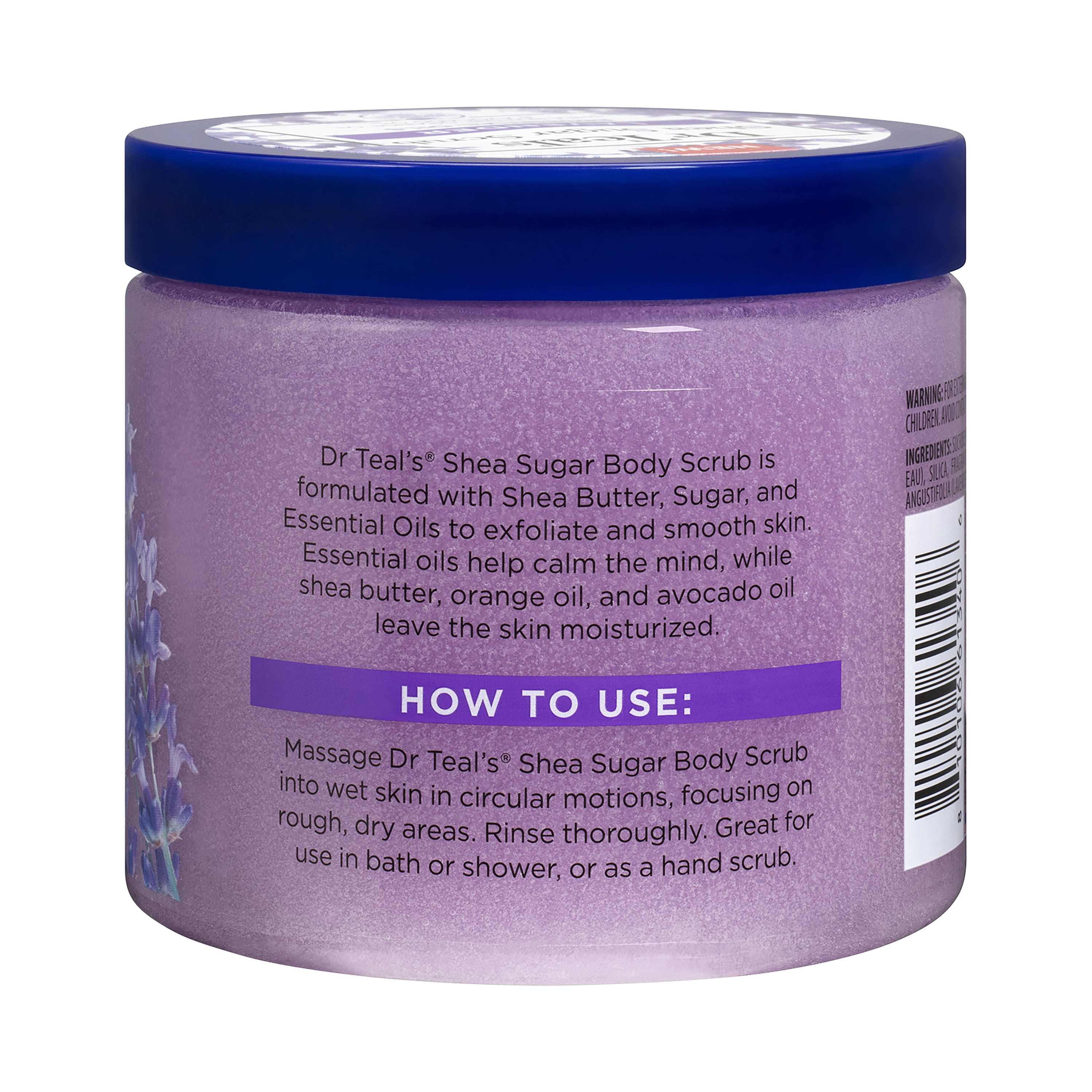 Dr Teal's Shea Sugar Body Scrub with Lavender Essential Oils, 19 oz