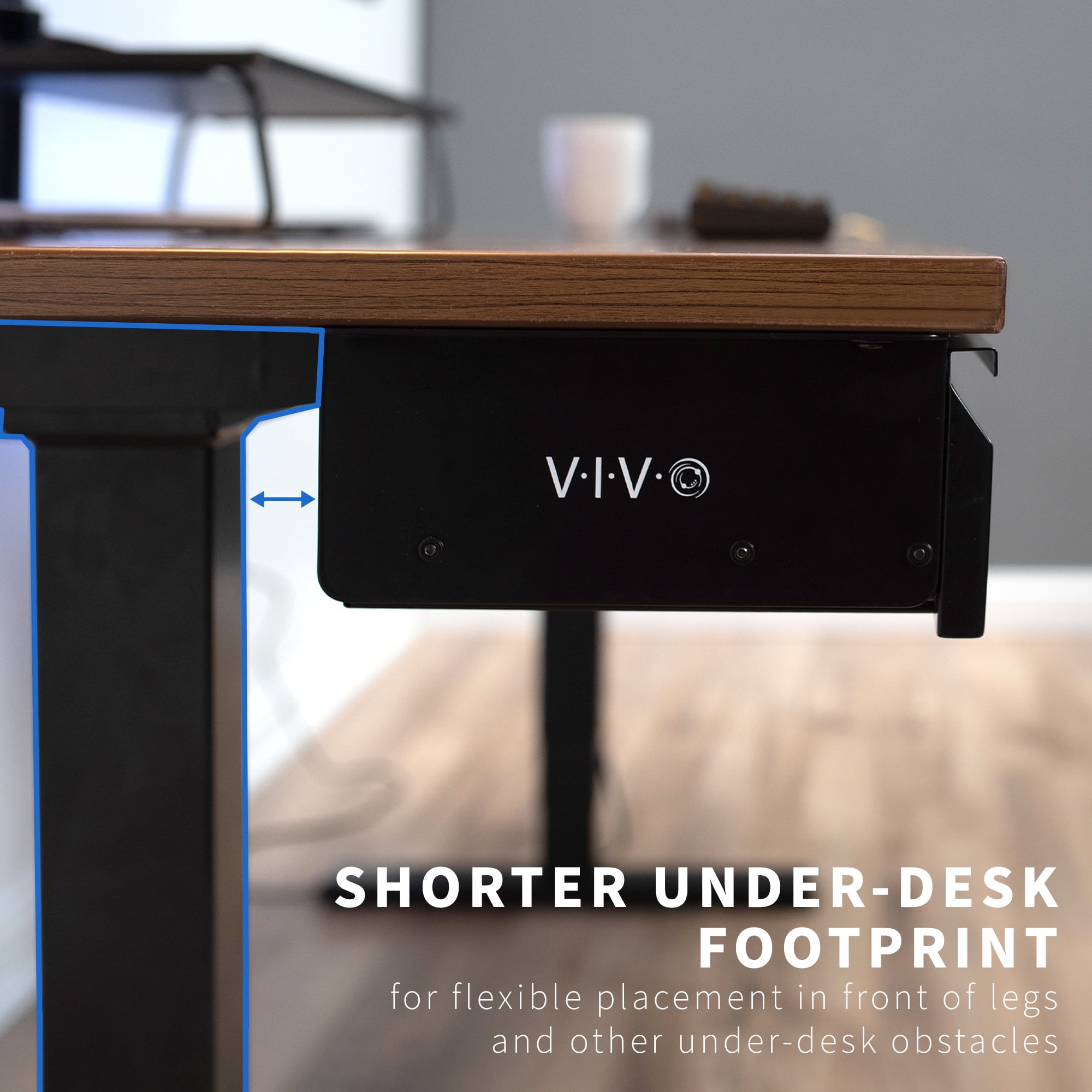 VIVO Black 17 inch Mounted Sliding Under Desk Slim Pull-out Pencil Drawer,  Office Storage Organizer for Sit Stand Workstation, DESK-AC04D