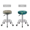 thumbnail image 5 of Xecao's Lemon Print Stool Covers offer stylish, washable protection for PU round bar stools, perfect for home or commercial use., 5 of 7