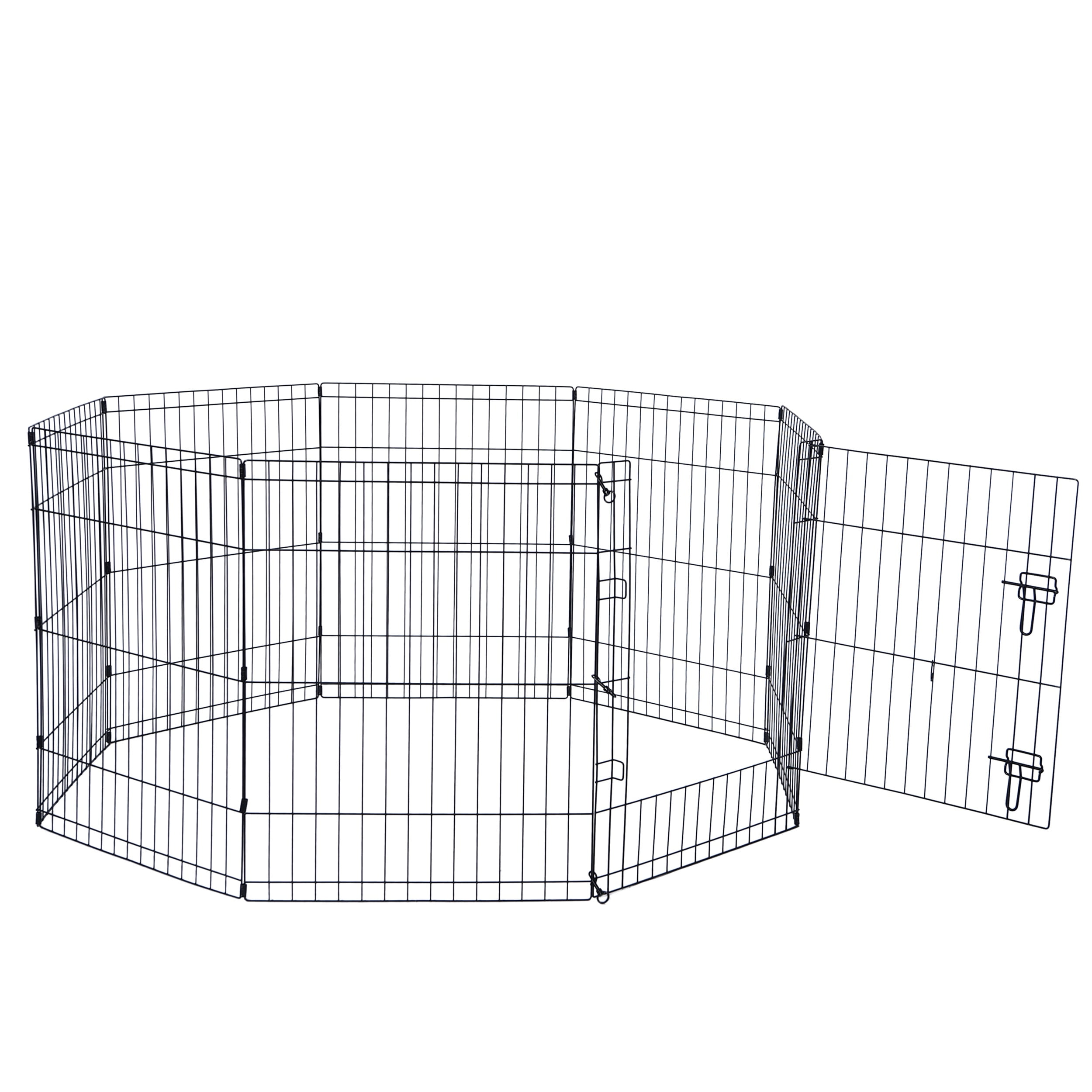 Max & Marlow Portable Dog Playpen, 8-Panel Metal Dog Fence, Indoor & Outdoor Use, Customizable, 30" Height