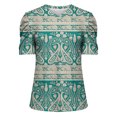 thumbnail image 4 of Fiudx Camisetas para Mujer Mujer Moda Casual Manga Corta Suelta Camiseta Blusa Tops, 4 of 4