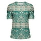thumbnail image 5 of Fiudx Ofertas y Liquidaciones Mujer Moda Casual Manga Corta Suelta Camiseta Blusa Tops, 5 of 5