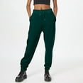 thumbnail image 3 of TrendOFT Women's Joggers with Pockets High Waisted Sweatpants Tapered Leg Drawstring Lightweight Athletic Pants Green L, 3 of 6
