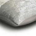 thumbnail image 2 of The HomeCentric Throw Pillow Cover With Zipper, Grey Pack of 2, 16"x16" (40x40 cm) Accent Cushion Covers, Velvet Textured, Foil & Quilted Throw Pillows For Sofa, Striped Modern Style - Grey Foil Dusk, 2 of 3